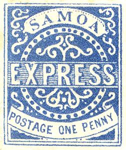 a genuine Samoa Express stamp